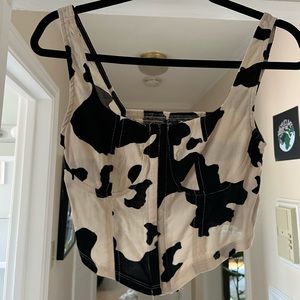 Cowprint Corset Top